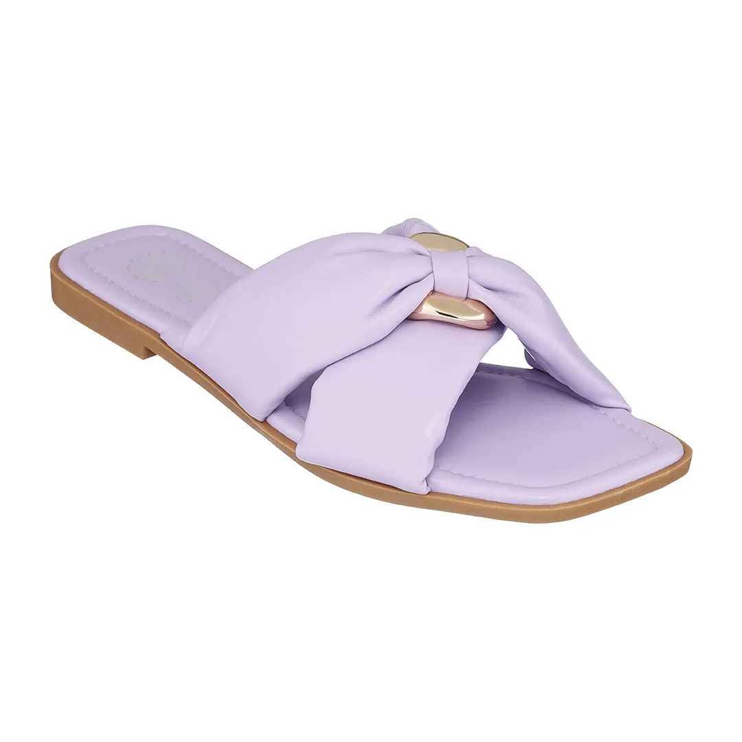 Perri Purple Flat Sandals