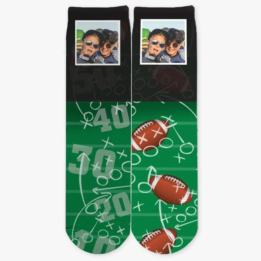 Photo Personalized Football Tube Socks