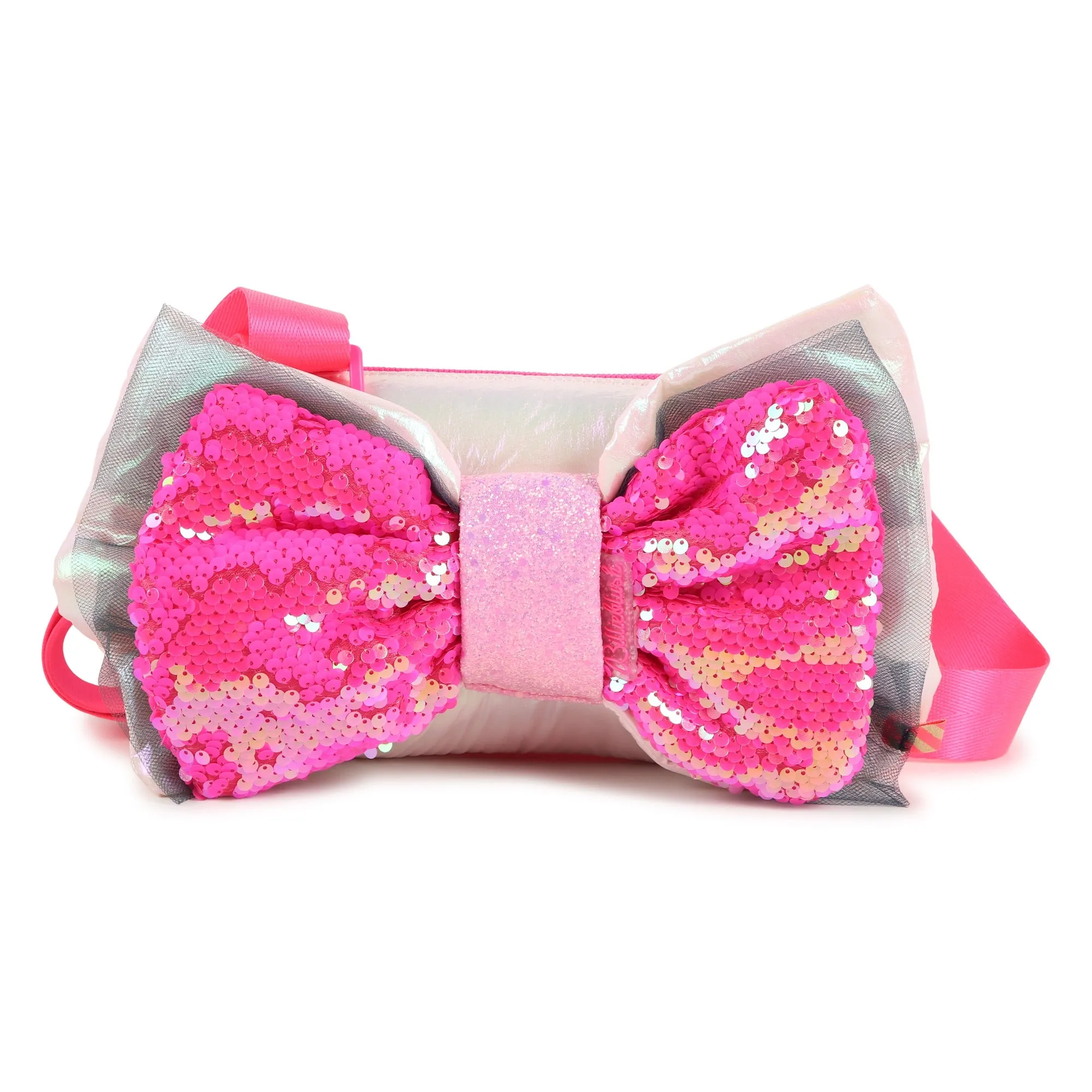 Pink Bow Tie Sequin Handbag