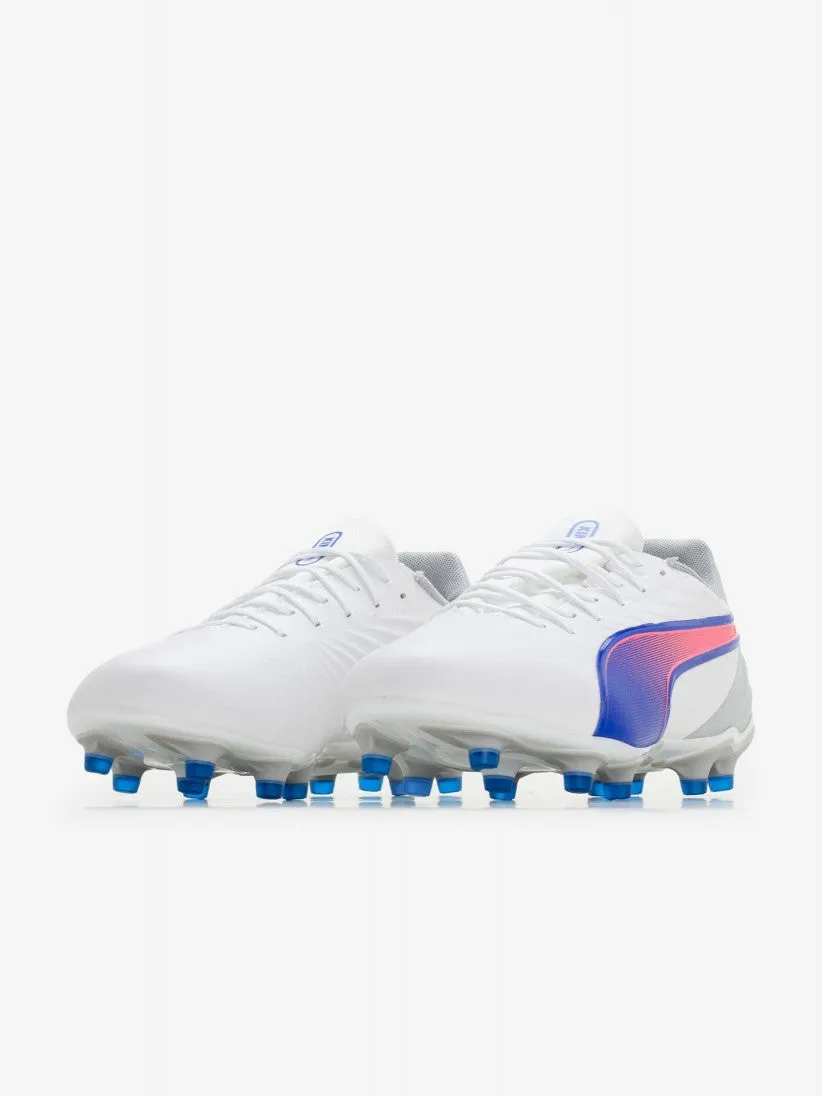 PUMA KING MATCH FG/AG - WHITE/BLUEMAZING/LIGHT GREY