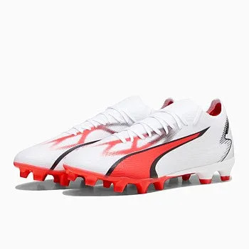 PUMA ULTRA MATCH FG/AG - WHITE/BLACK/FIRE ORCHID