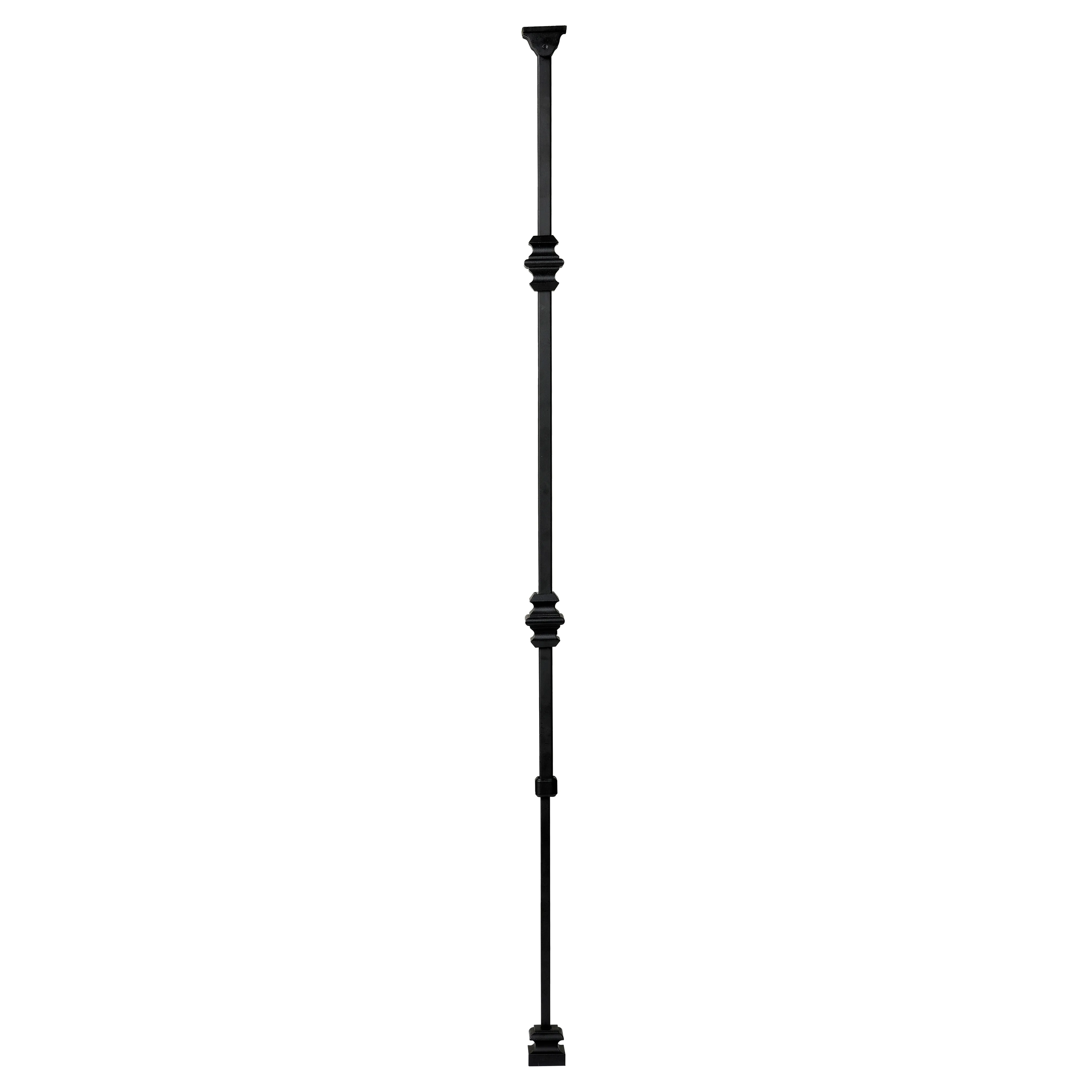 "Ole Iron Slides" - 1/2" Square x 30"-38"H - Double Knuckle Adjustable Hollow Iron Baluster (ISKNUC2)