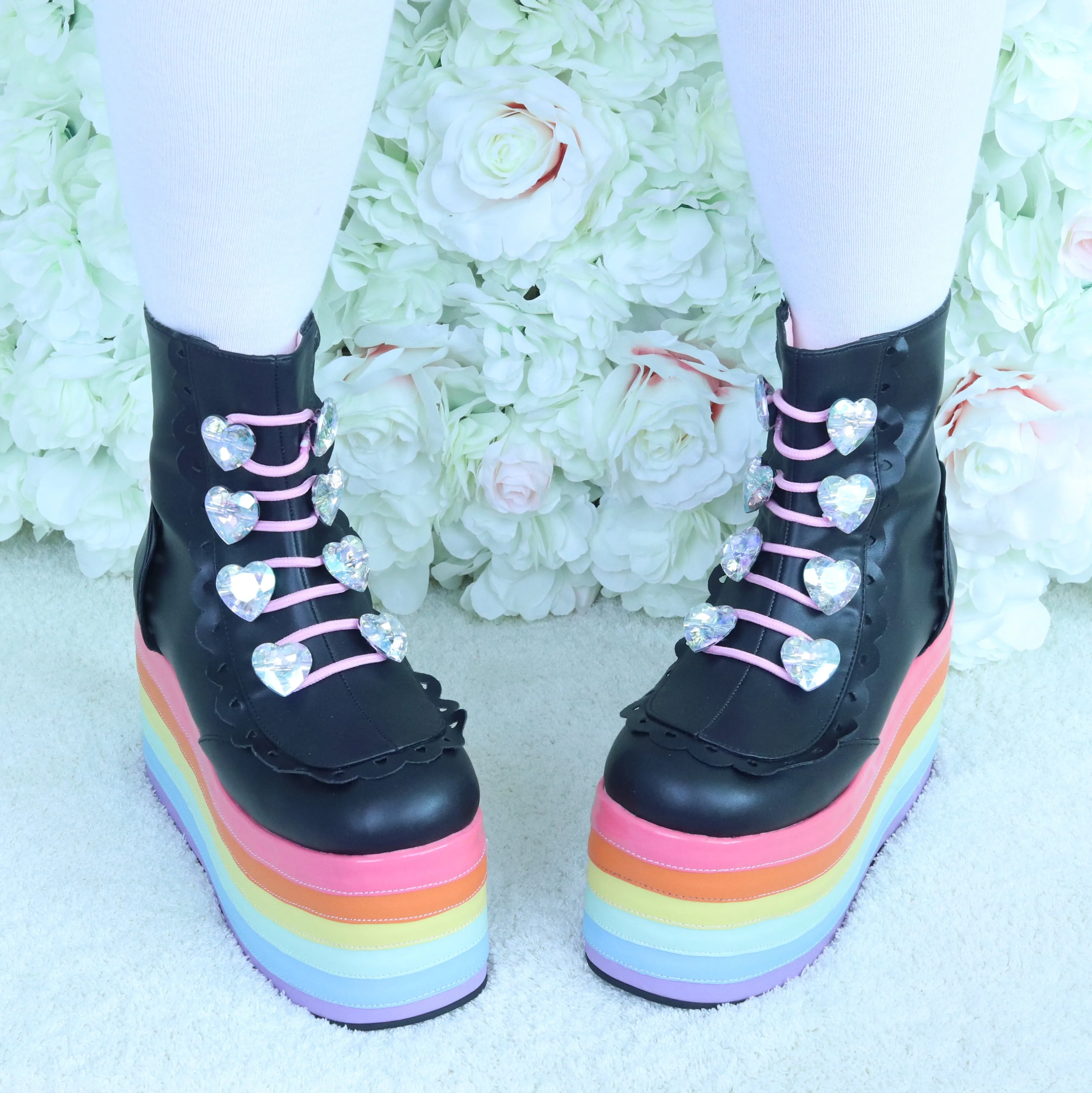 Rainbow Platform Boots