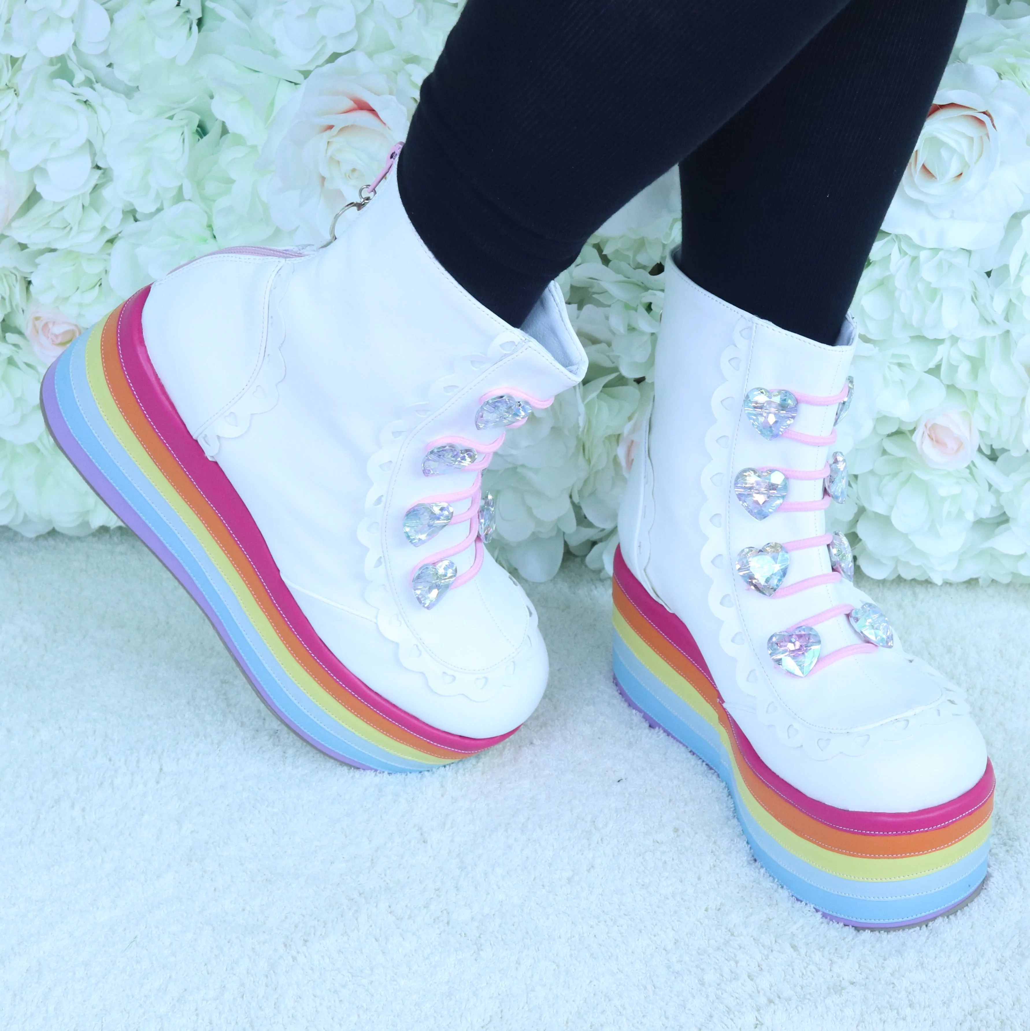 Rainbow Platform Boots