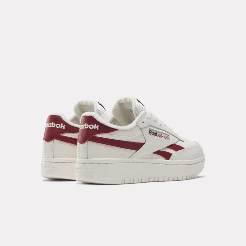 Reebok Footwear Women Club C Double Revenge Women's Shoes CHALK/CHALK/CLASSIC BURGUNDY