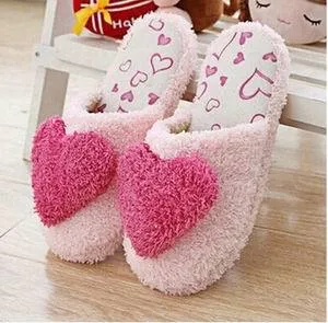 Retail!!! Lovely Ladies Home Floor Soft Women indoor Slippers Outsole Cotton-Padded Shoes Female Cashmere Warm Casual Shoes