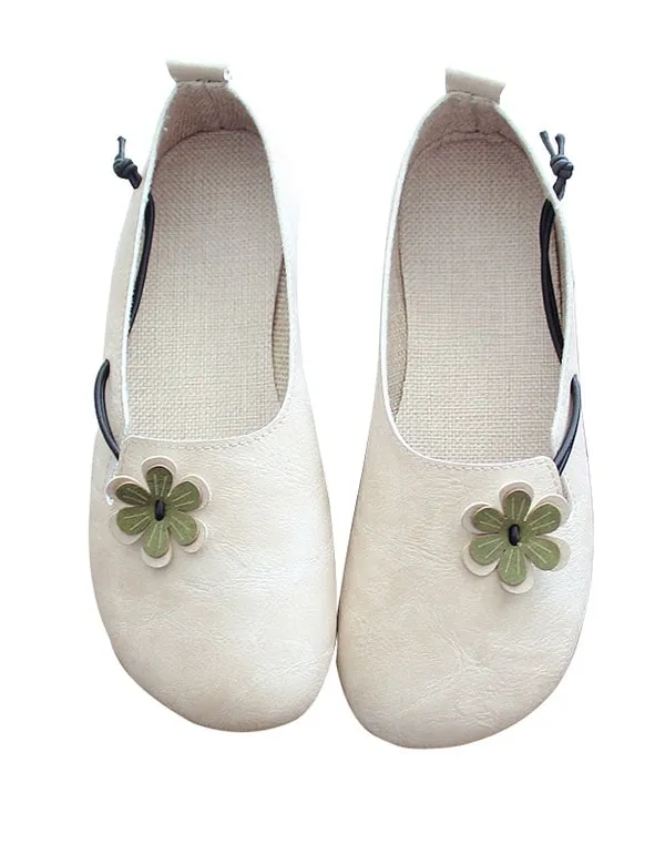 Retro Round Head Comfortable Flat Shoes