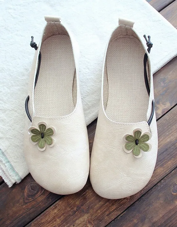 Retro Round Head Comfortable Flat Shoes