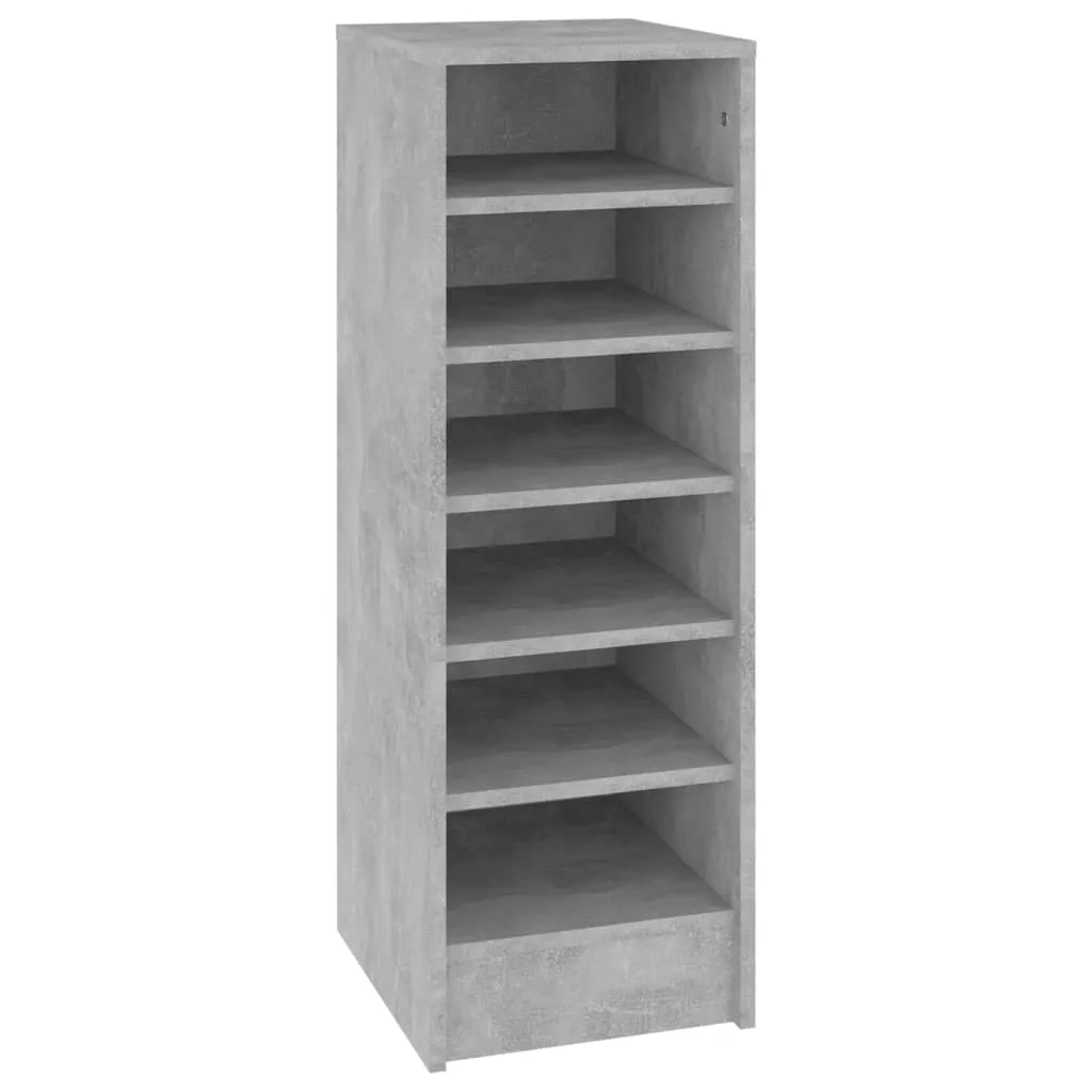 Shoe Cabinet Concrete Grey 31.5x35x90 cm Engineered Wood