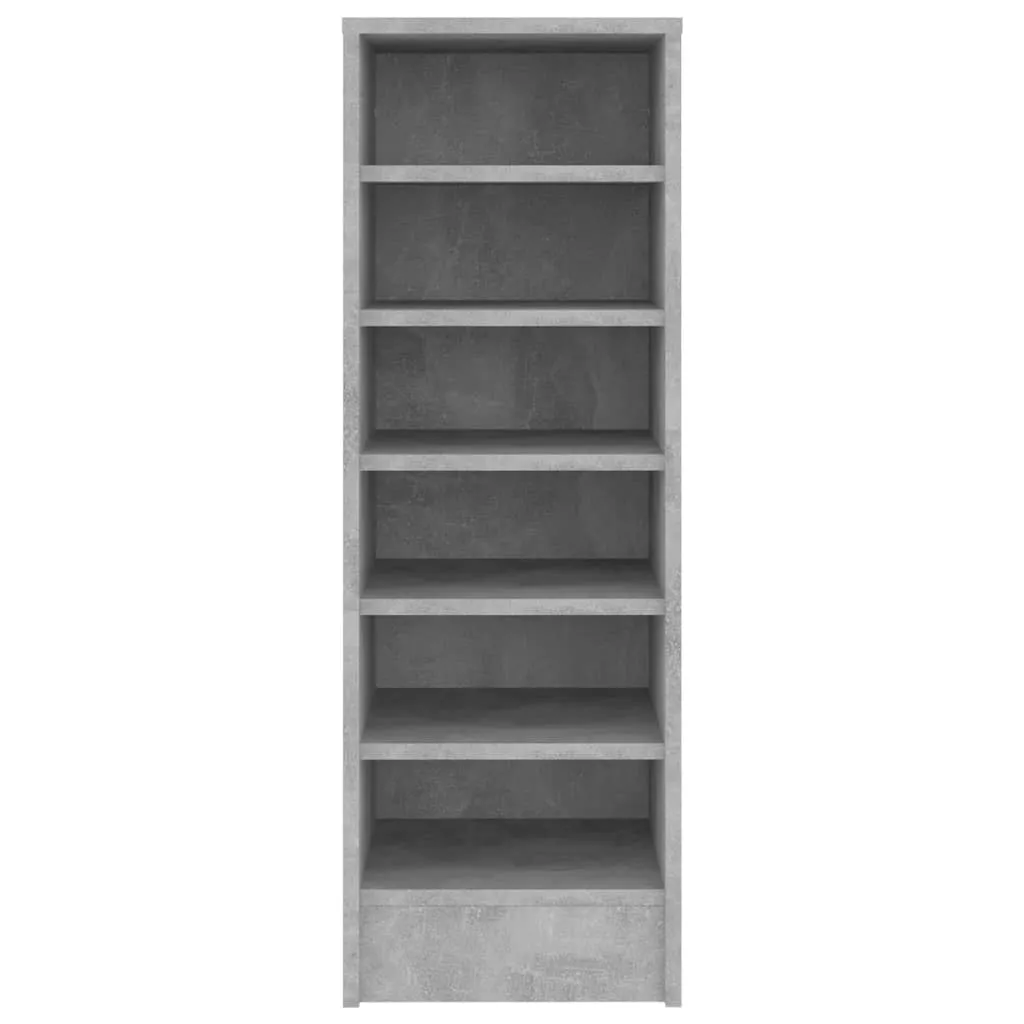 Shoe Cabinet Concrete Grey 31.5x35x90 cm Engineered Wood