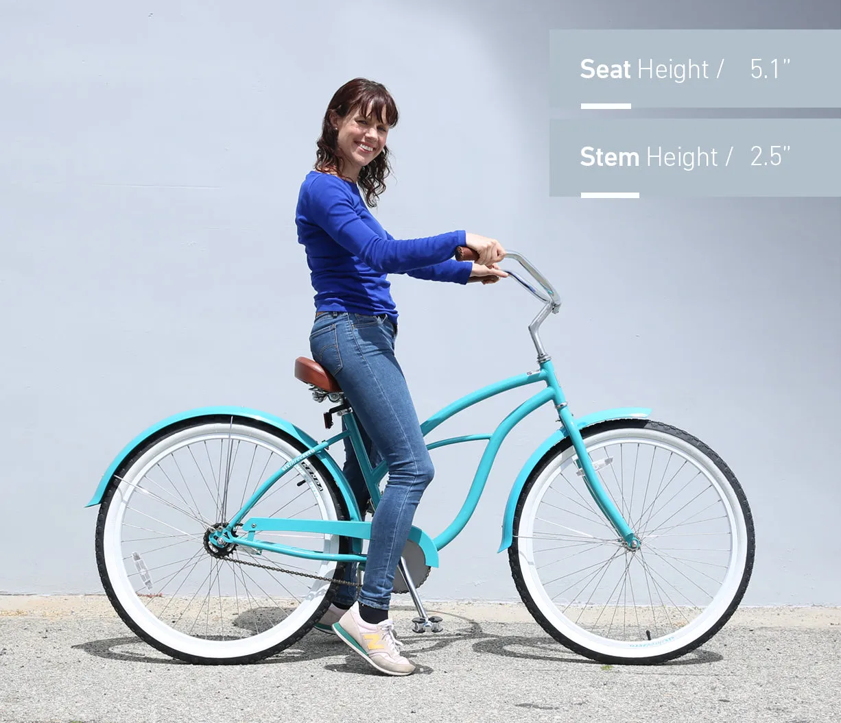 sixthreezero Teal Single Speed Women's Beach Cruiser Bike