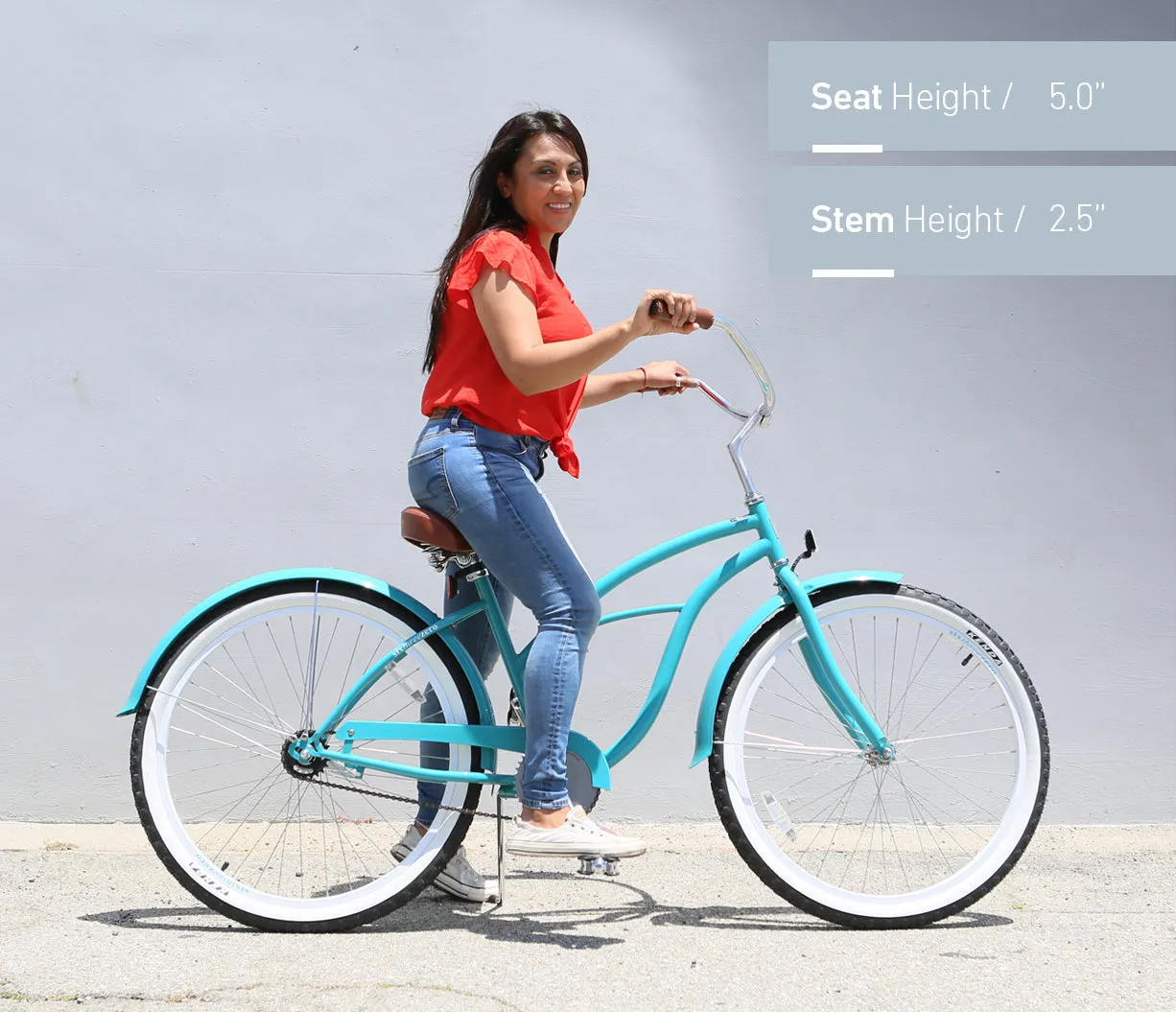 sixthreezero Teal Single Speed Women's Beach Cruiser Bike