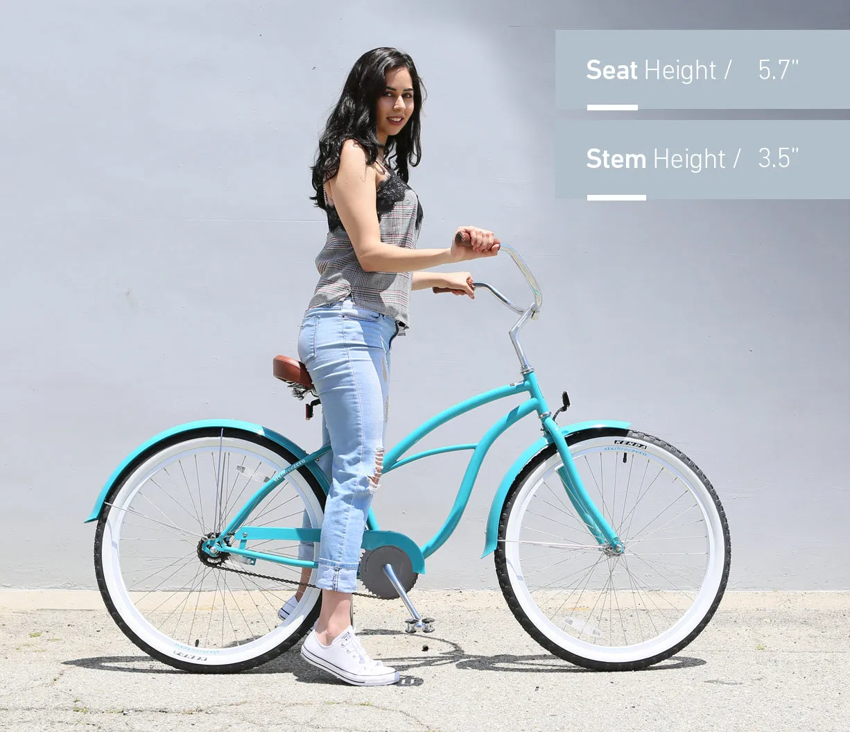 sixthreezero Teal Single Speed Women's Beach Cruiser Bike