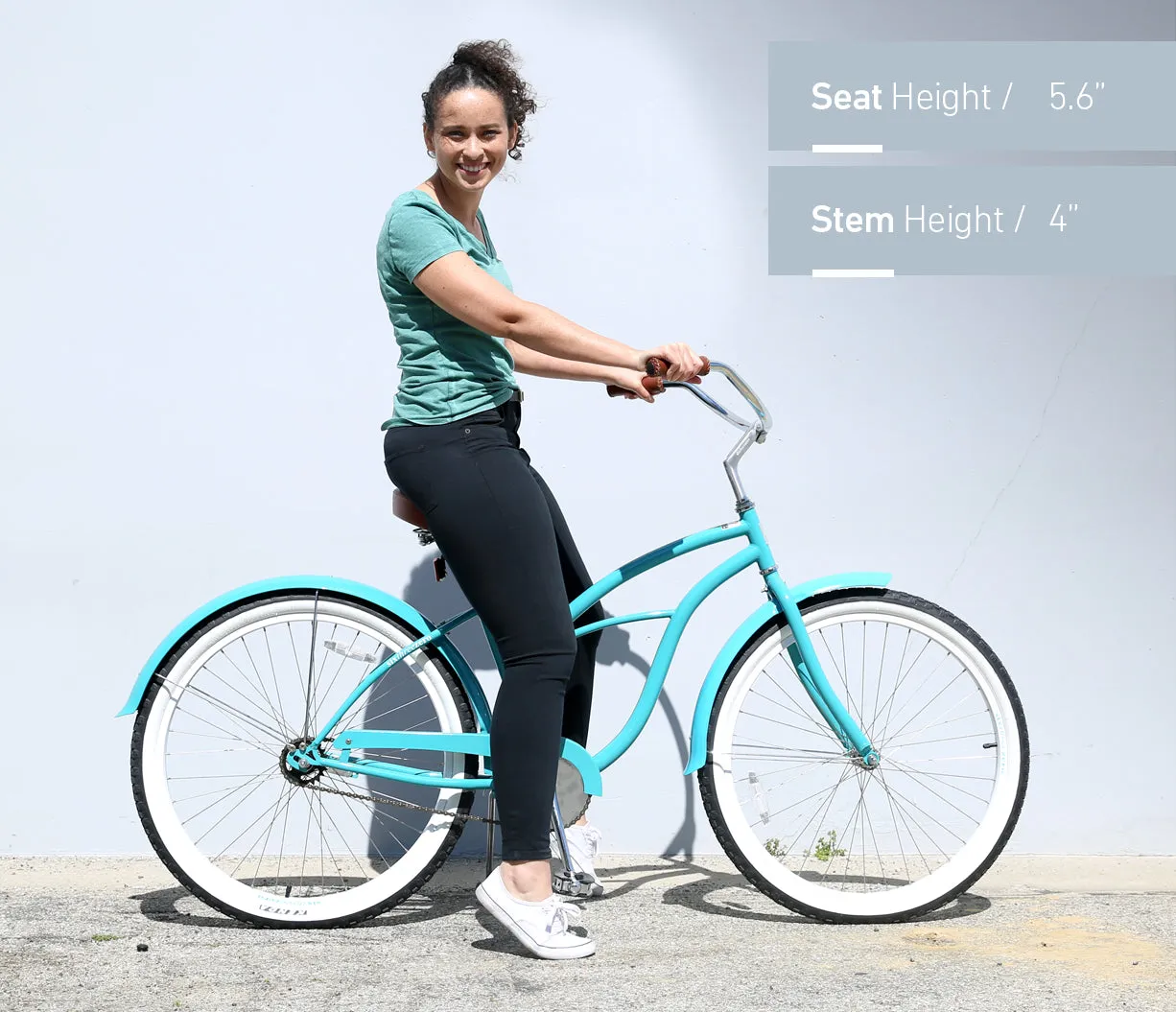 sixthreezero Teal Single Speed Women's Beach Cruiser Bike