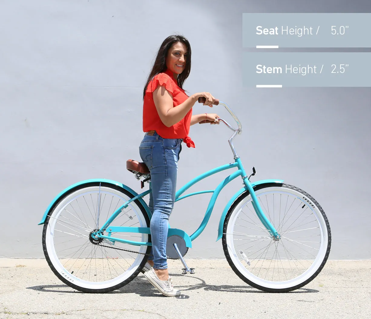 sixthreezero Teal Single Speed Women's Beach Cruiser Bike