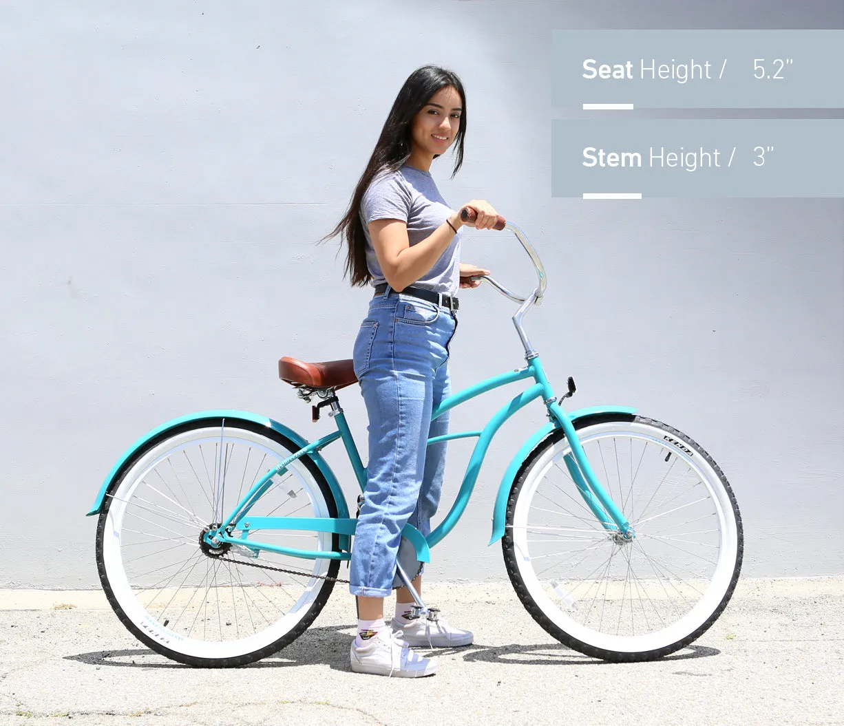 sixthreezero Teal Single Speed Women's Beach Cruiser Bike