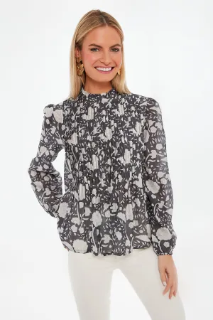 Slate Mulberry Pintuck Blouse