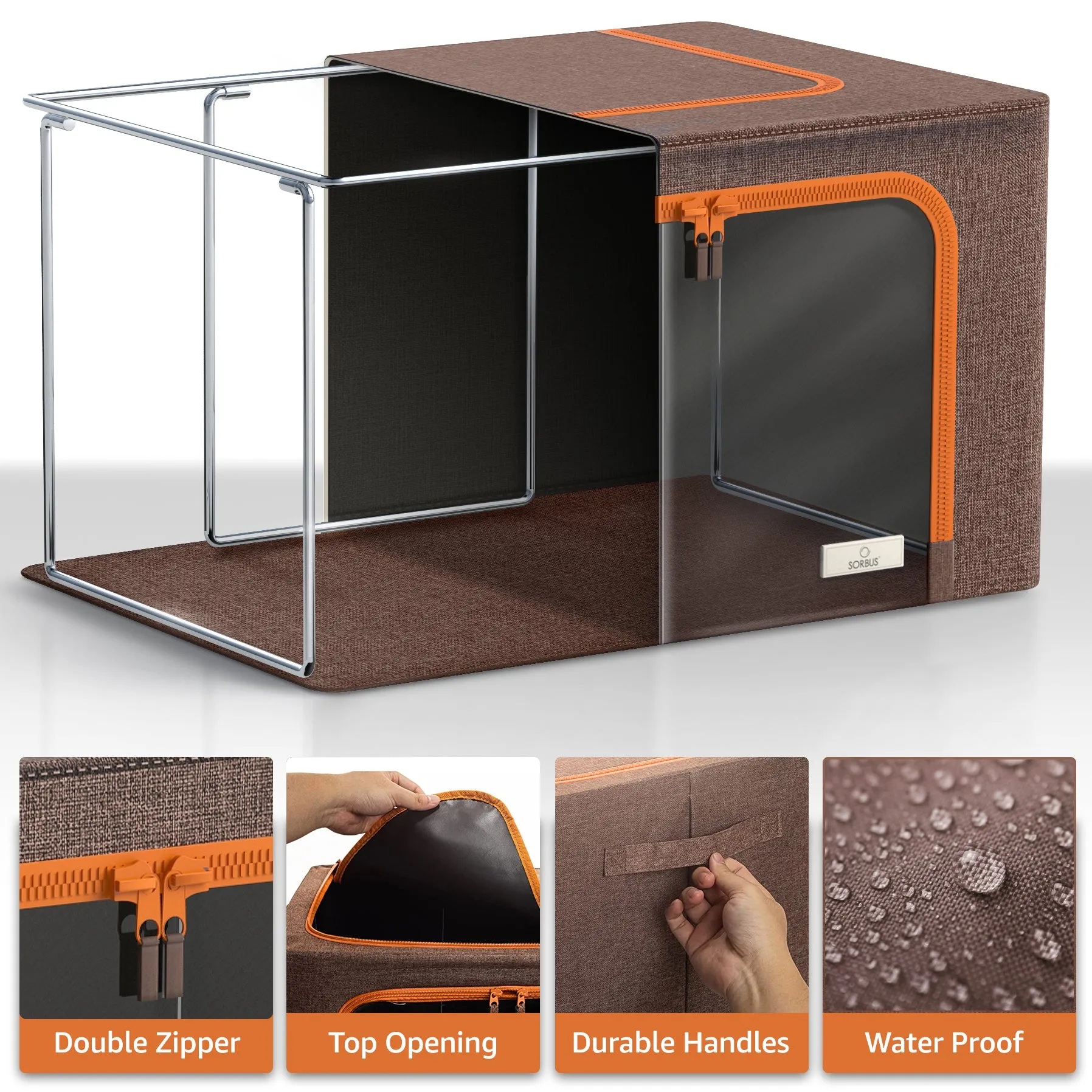 Storage Bins with Metal Frame (Single Pack)