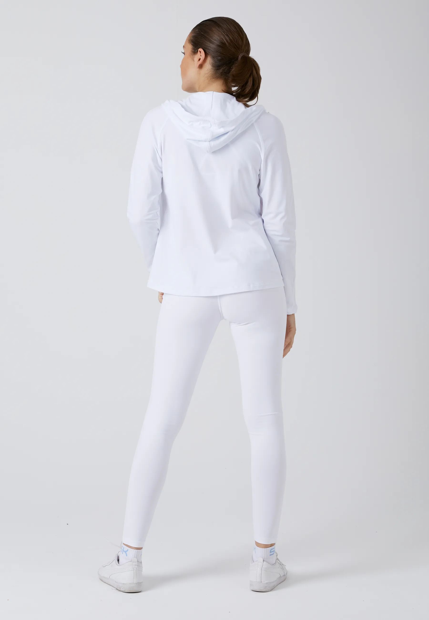 Tennis Hooded Jogger Tracksuit Top, white