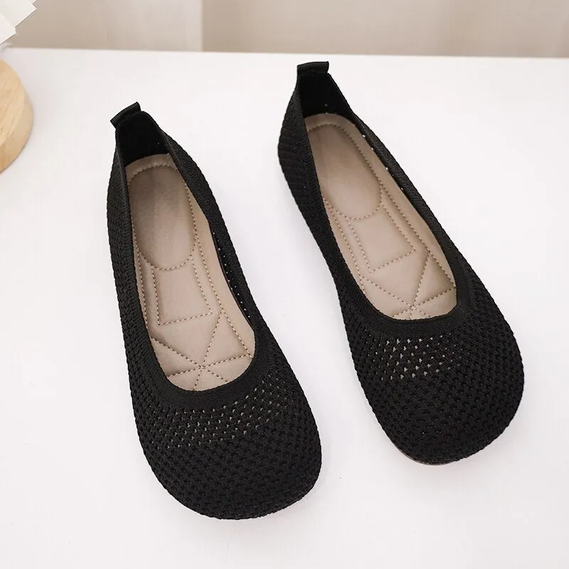 Vanccy Weaving Breathable Loafers  Comfortable Walking Casual Flats Shoes WF10