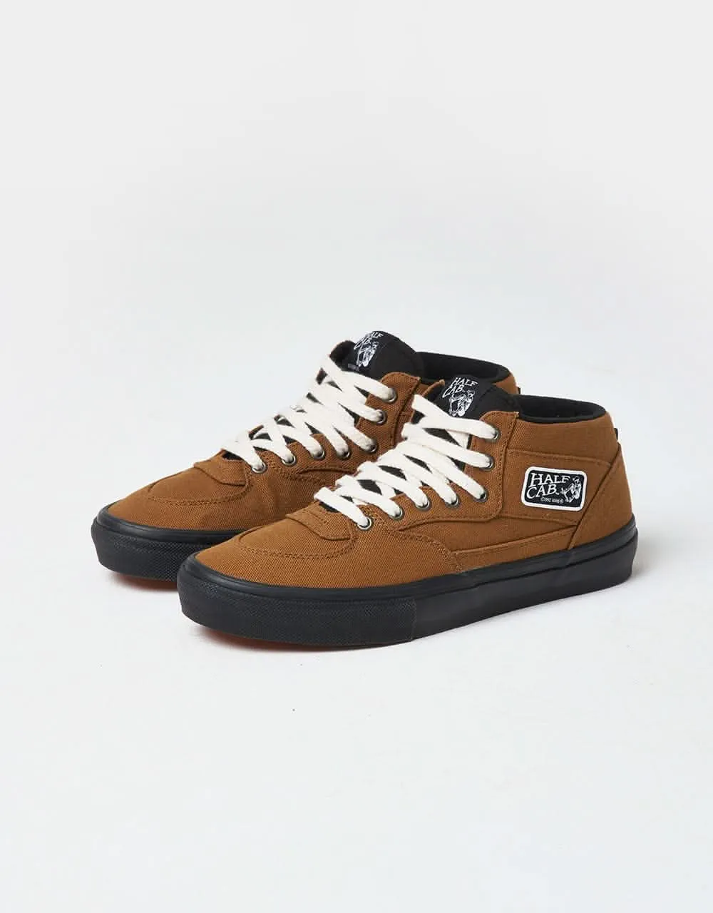 Vans Skate Half Cab R1 UK Exclusive Shoes - Duck Canvas Golden Brown/Black