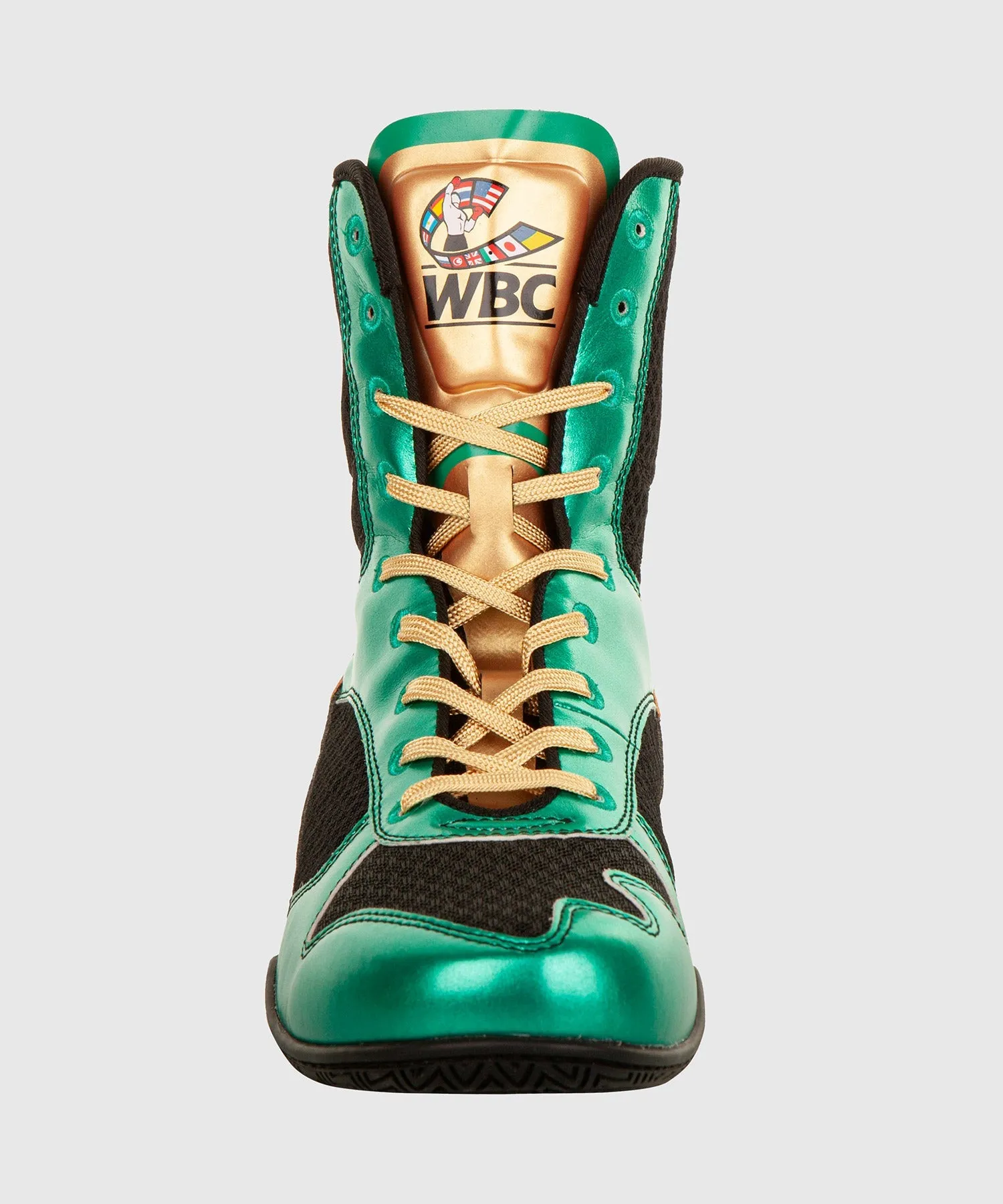 Venum Elite Boxing Shoes - WBC Limited Edition - Green/Gold