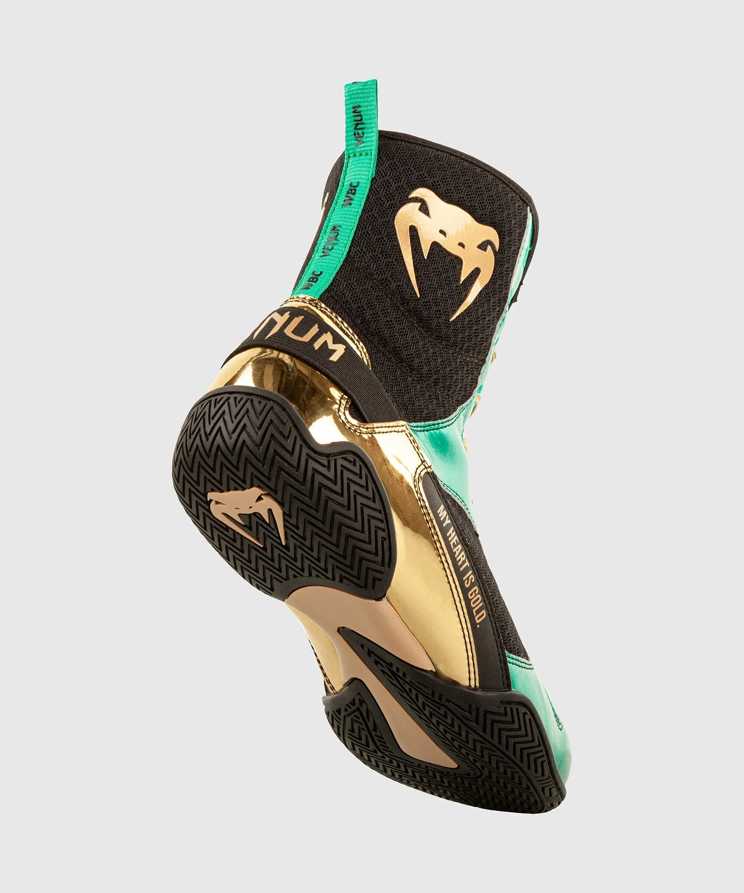 Venum Elite Boxing Shoes - WBC Limited Edition - Green/Gold