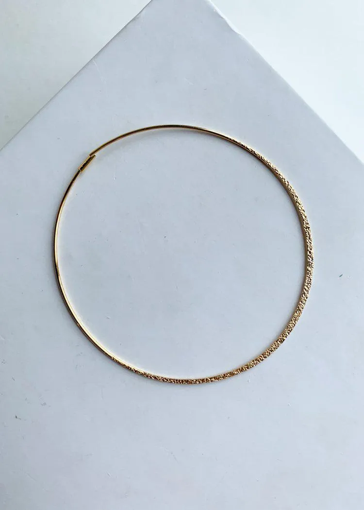 Watmu Gold Textured Threader Hoops