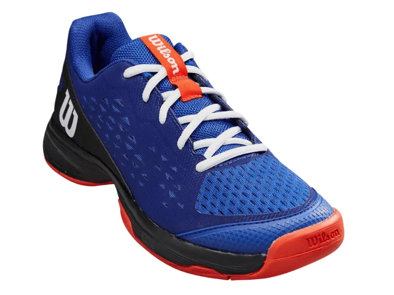 Wilson Rush Pro Kids Tennis Shoe (Blue/Black/Orange)