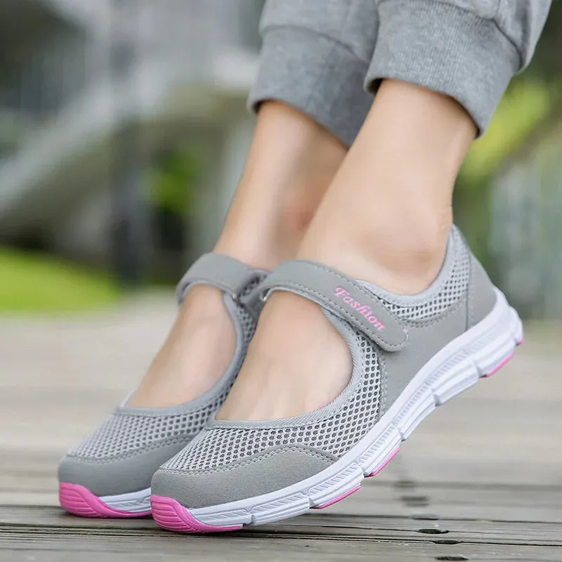 Women Shoes Breathable Vulcanized Shoes White ZapaWomen Sneakers Fashion Breathable Mesh Casual Walking Shoes Women Work Shoes