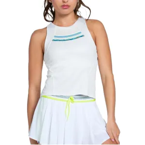 Women`s Ace of Steel Tennis Tank with Bra White