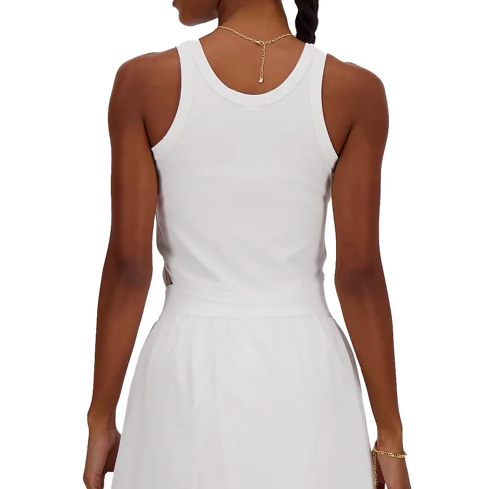 Women's Cropped Tournament Tennis Tank White