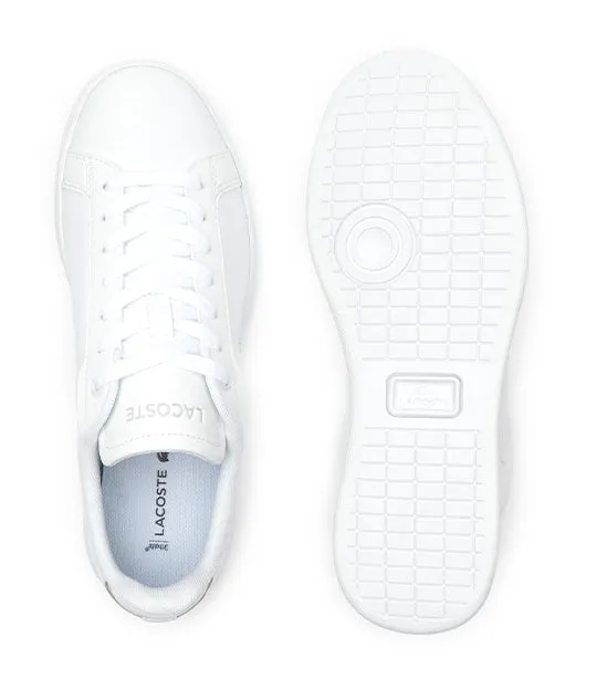 Women's Lacoste Carnaby Pro BL Tonal Leather Trainers White/White