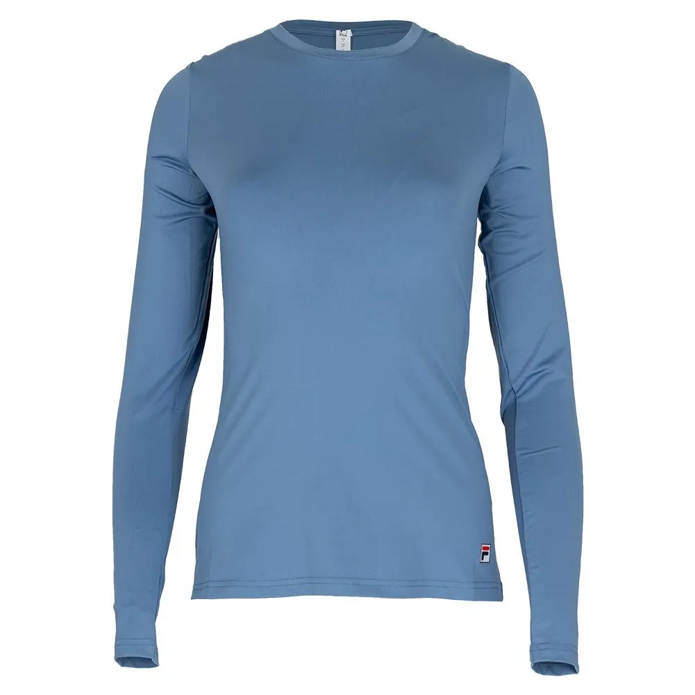 Women's Long Sleeve UV Blocker Pickleball Top Elemental Blue