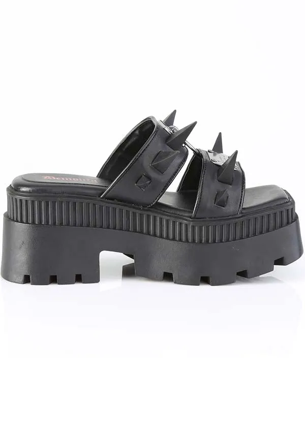 WRATH-13 [Black] | PLATFORM SANDALS [PREORDER]