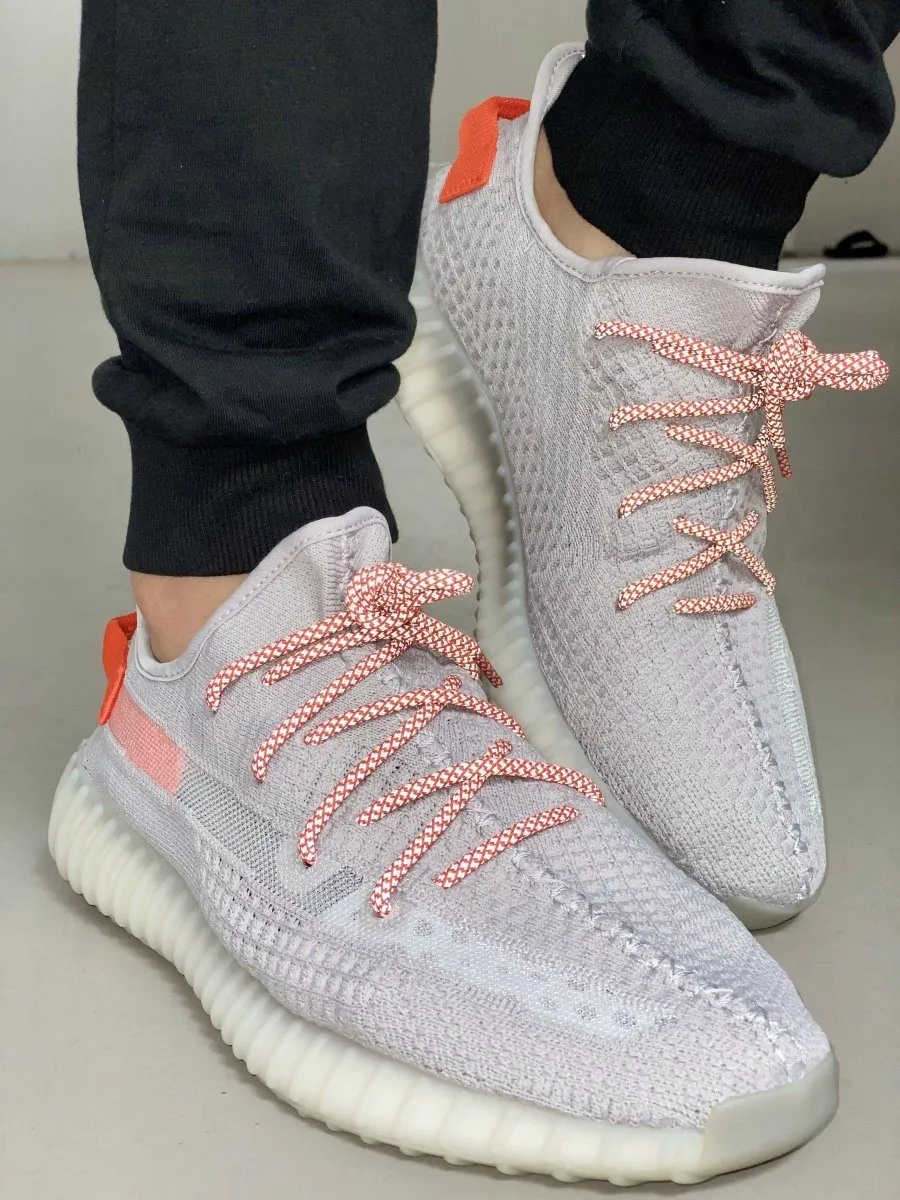 Yeezy Laces 3M Reflective Static Tail Light Orange Rope Laces for Yeezy Boost 350 V2 Tail Light