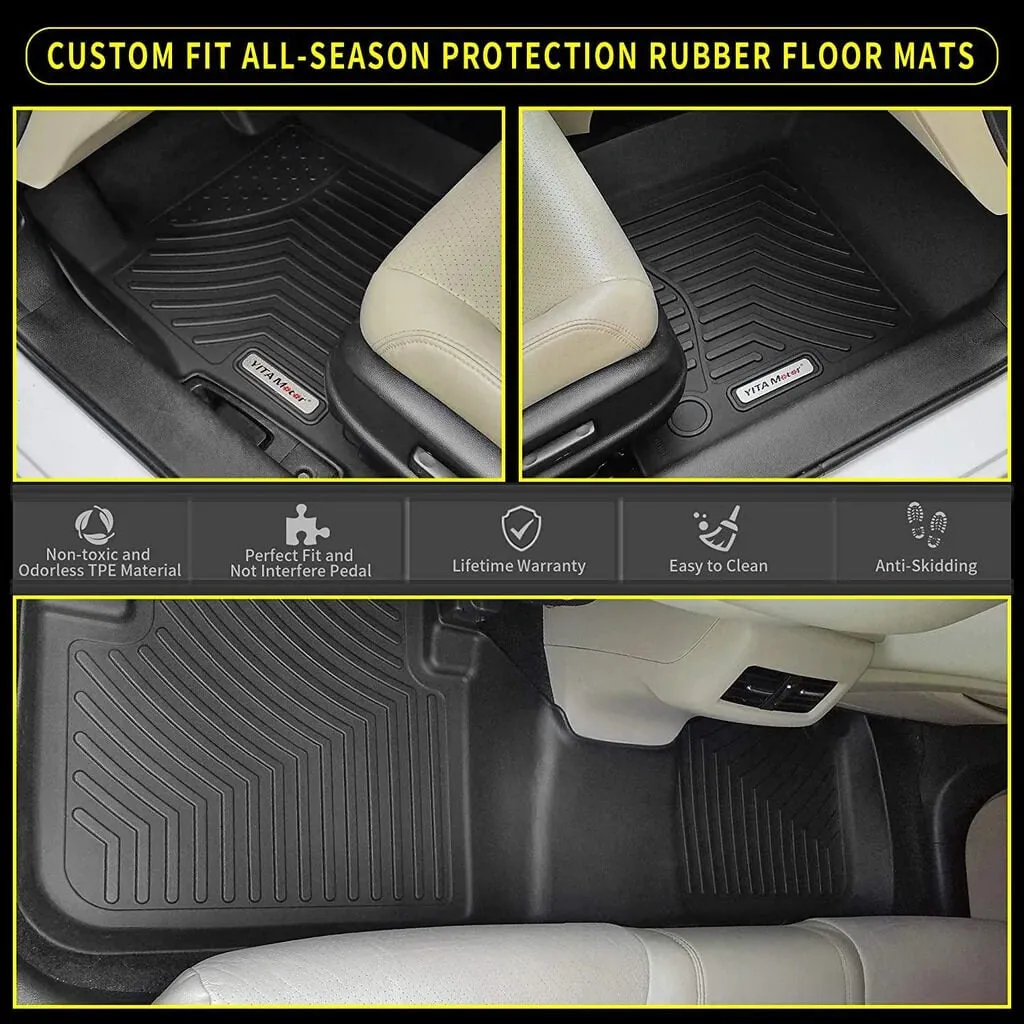 YITAMOTOR® 2019-2024 Toyota RAV4 Floor Mats 1st & 2nd Row All-Weather Protection