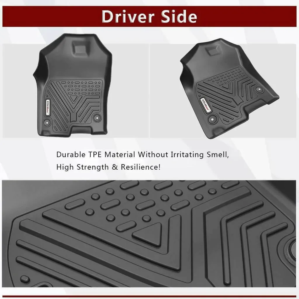 YITAMOTOR® 2019-2025 Dodge Ram 1500 Crew Cab New Body Floor Mats Floor Liner Rubber Front Rear Kit