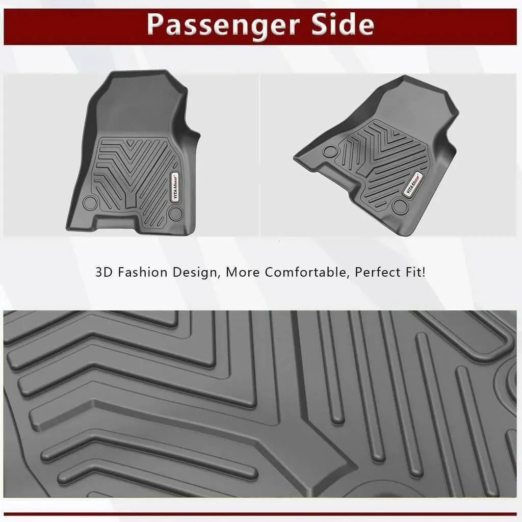 YITAMOTOR® 2019-2025 Dodge Ram 1500 Crew Cab New Body Floor Mats Floor Liner Rubber Front Rear Kit