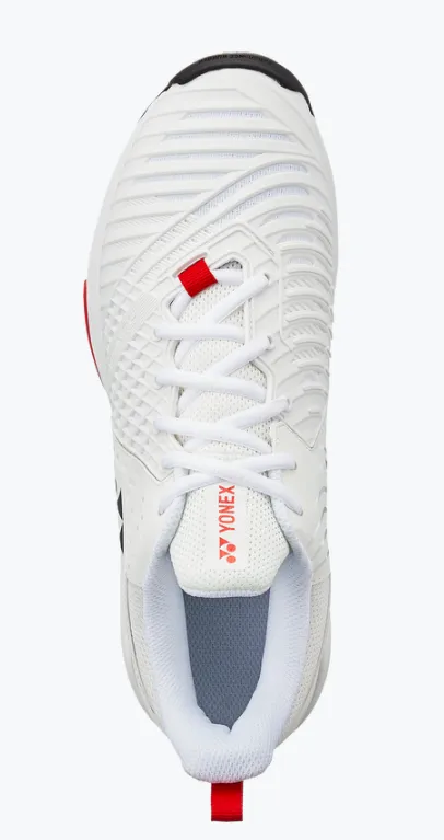 Yonex Power Cushion Sonicage 3 Men's All Courts Shoes  [White/Red]