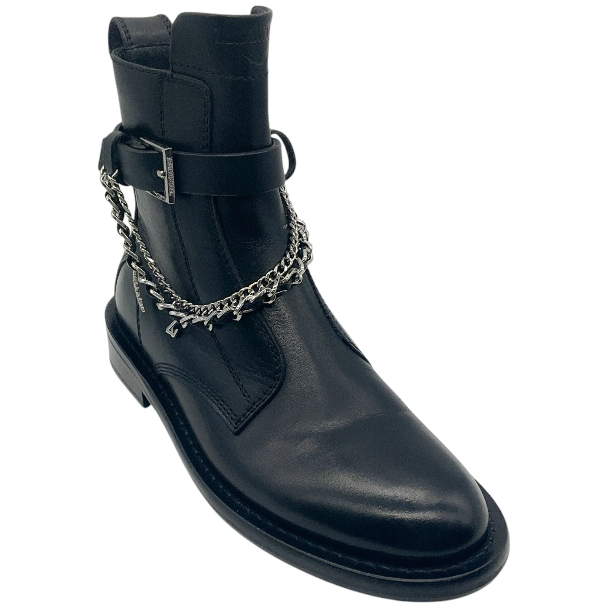 Zadig & Voltaire Black Lambskin Laureen Ankle Boots