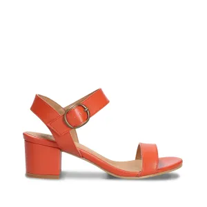 Zinnia Orange Vegan Heeled Sandals